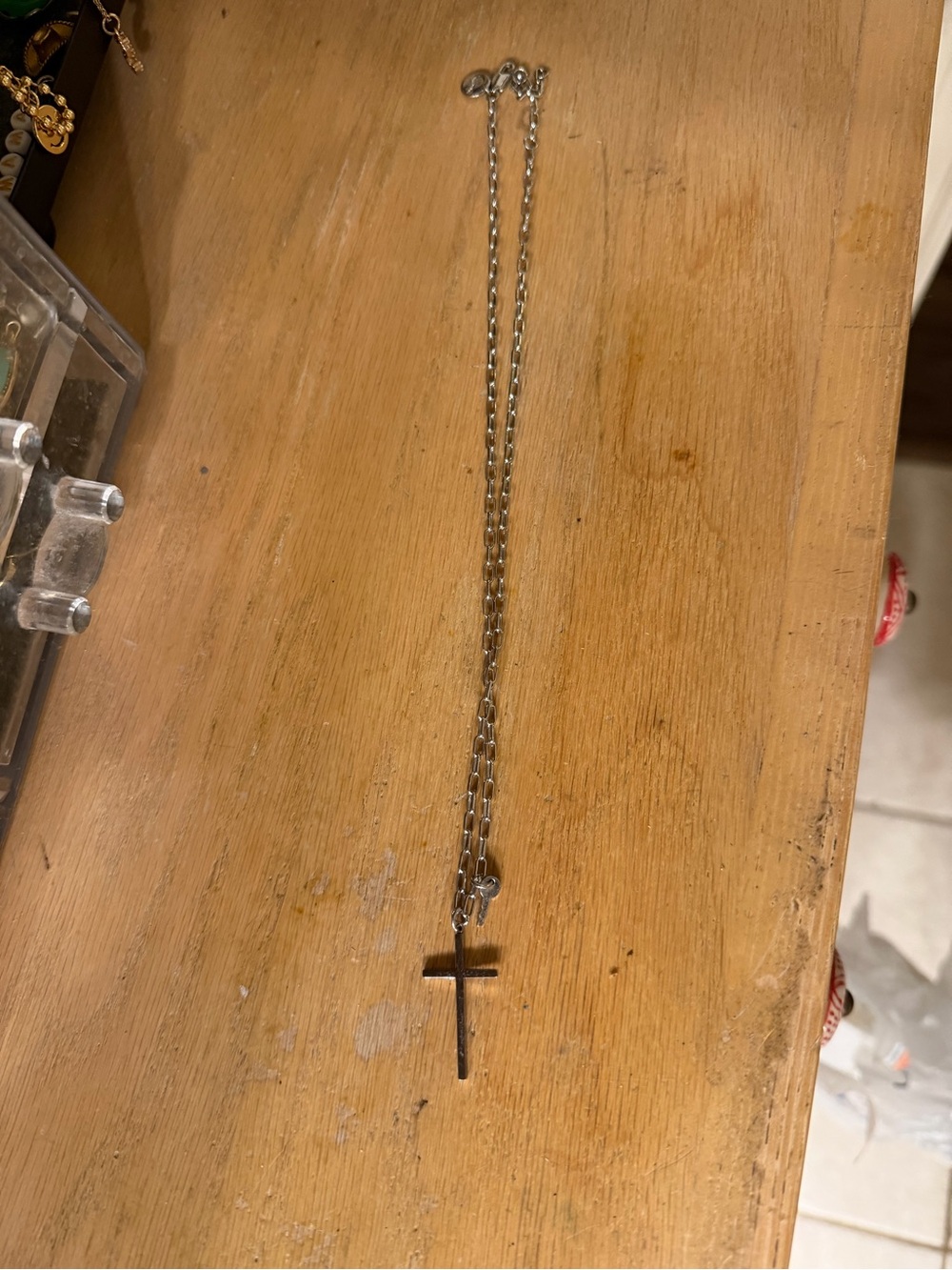 The Giving Keys Silver Cross Pendant Necklace